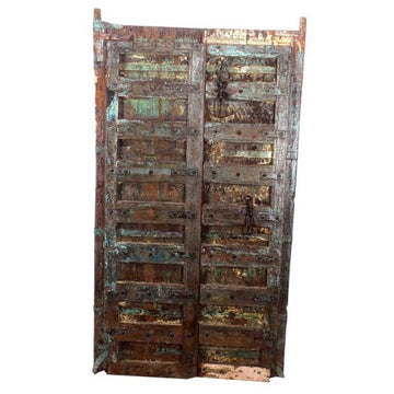 Indian Rajasthani Antique Doors #007 -114x192cm