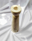 Large Hikari Beige Marble Stone Candle Holder