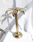 Large Palm Tree Brass Candleholder