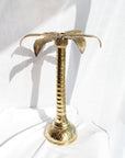 Large Palm Tree Brass Candleholder