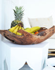 Large Rustic Teak Timber Bowl