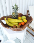 Large Rustic Teak Timber Bowl