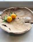 Large Rustic Teak Timber Bowl