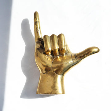 Large Shaka Brass Hand