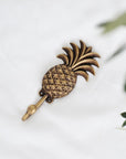 Large Tropical Pineapple Brass Wall Hook 14cm