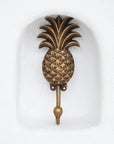 Large Tropical Pineapple Brass Wall Hook 14cm