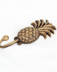 Large Tropical Pineapple Brass Wall Hook 14cm