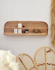 Long Rattan Weave Shelf