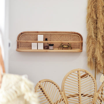 PREORDER - Long Rattan Weave Shelf