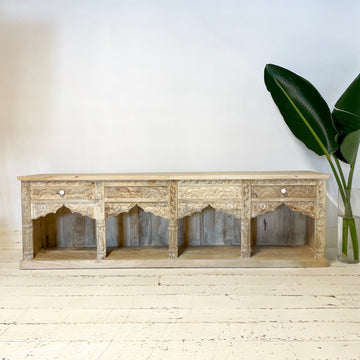 Low Indian Acid Wash Arch Timber Sideboard 200cm