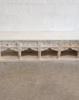 Low Indian White Wash Arch Timber Sideboard 200cm