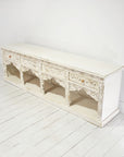 Low Indian White Wash Arch Timber Sideboard 200cm