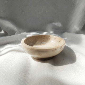 Beige Marble Stone Bowl 8cm Dia