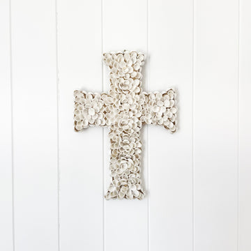 Medium Flower Shell Cross
