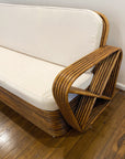 Caramel Midcentury Six Strand Rattan Lounge Suite