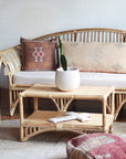 Natural Bangalow Split Cane 3 Seater Lounge