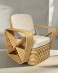 Natural Midcentury Six Strand Rattan Lounge Suite