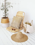 Natural Rattan Beach Lounger