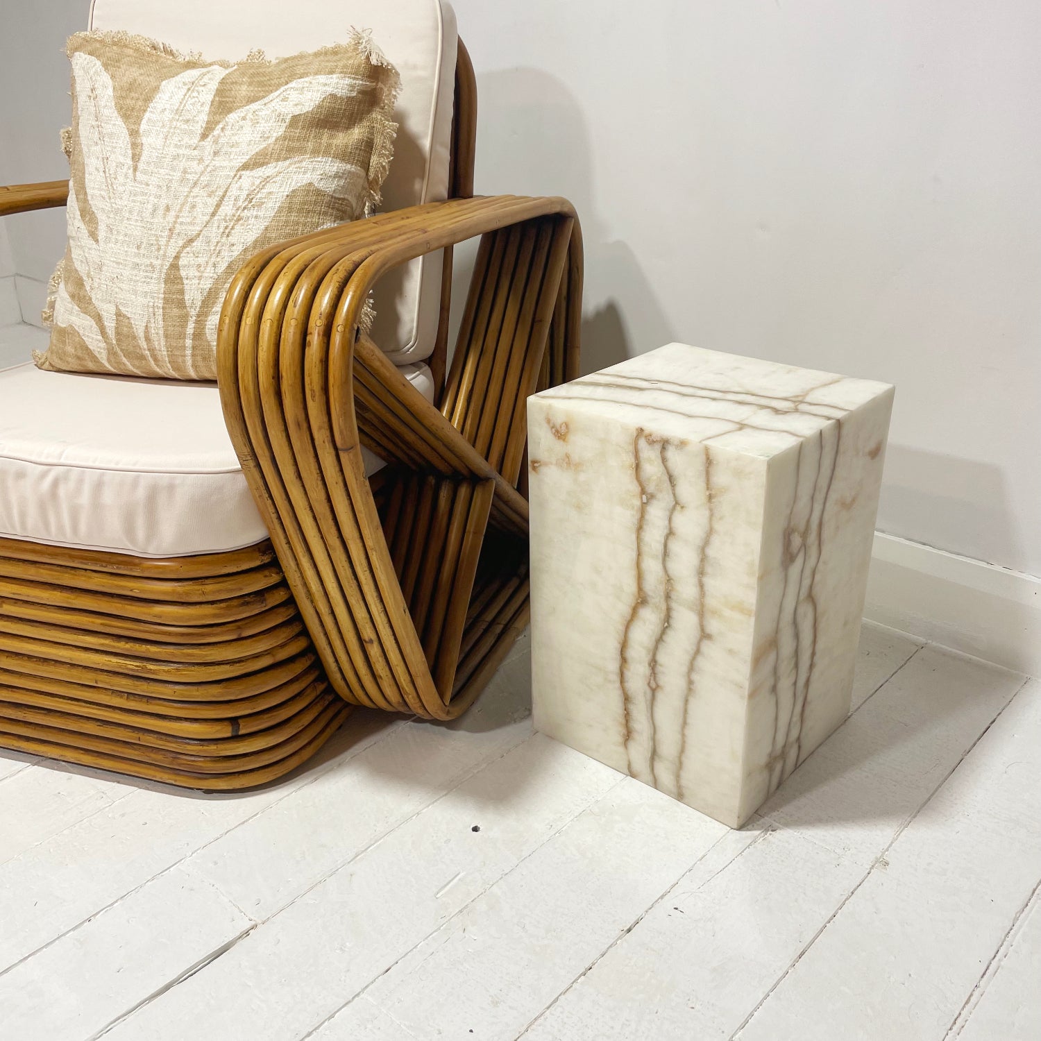 White Onyx Side Table