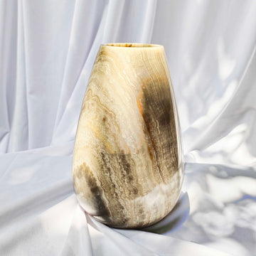 Onyx Stone Organic Vase 24x15cm