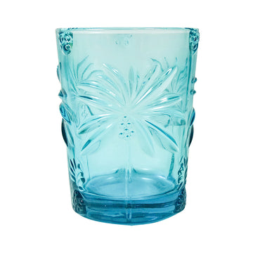 Palm Blue Glass Tumbler