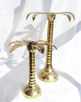 Small Palm Tree Brass Candleholder