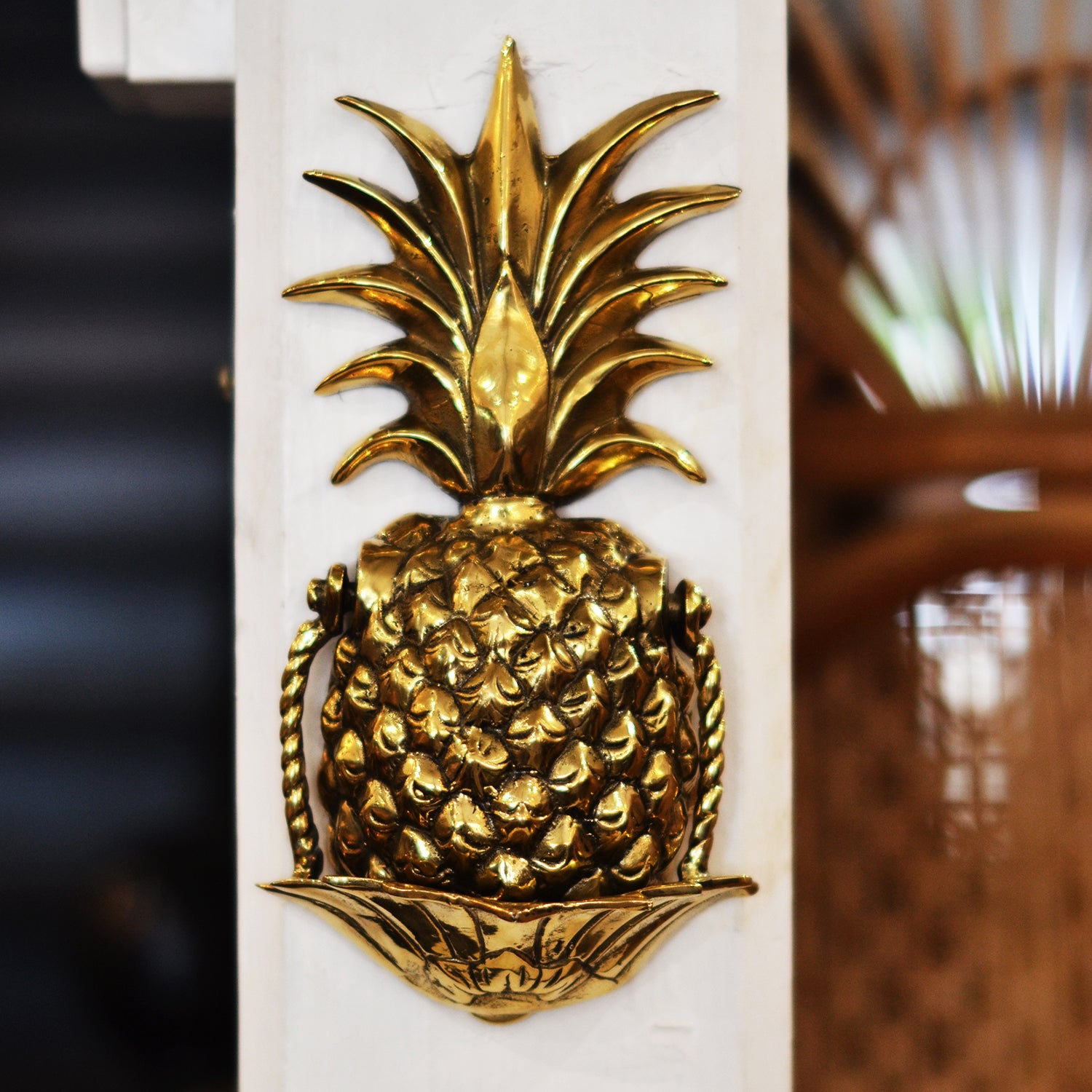 Brass Pineapple Door Knocker 25cm