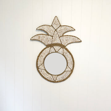 Pineapple Cowrie Shell Mirror 54x70cm