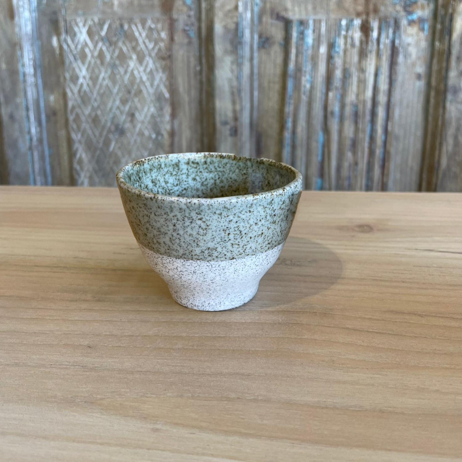 Porcelain Sake&#39; Cup Grey Fleck - Large