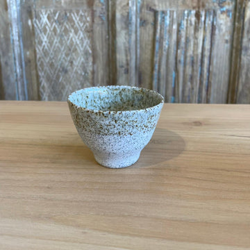 Porcelain Sake' Cup Grey Fleck - Small