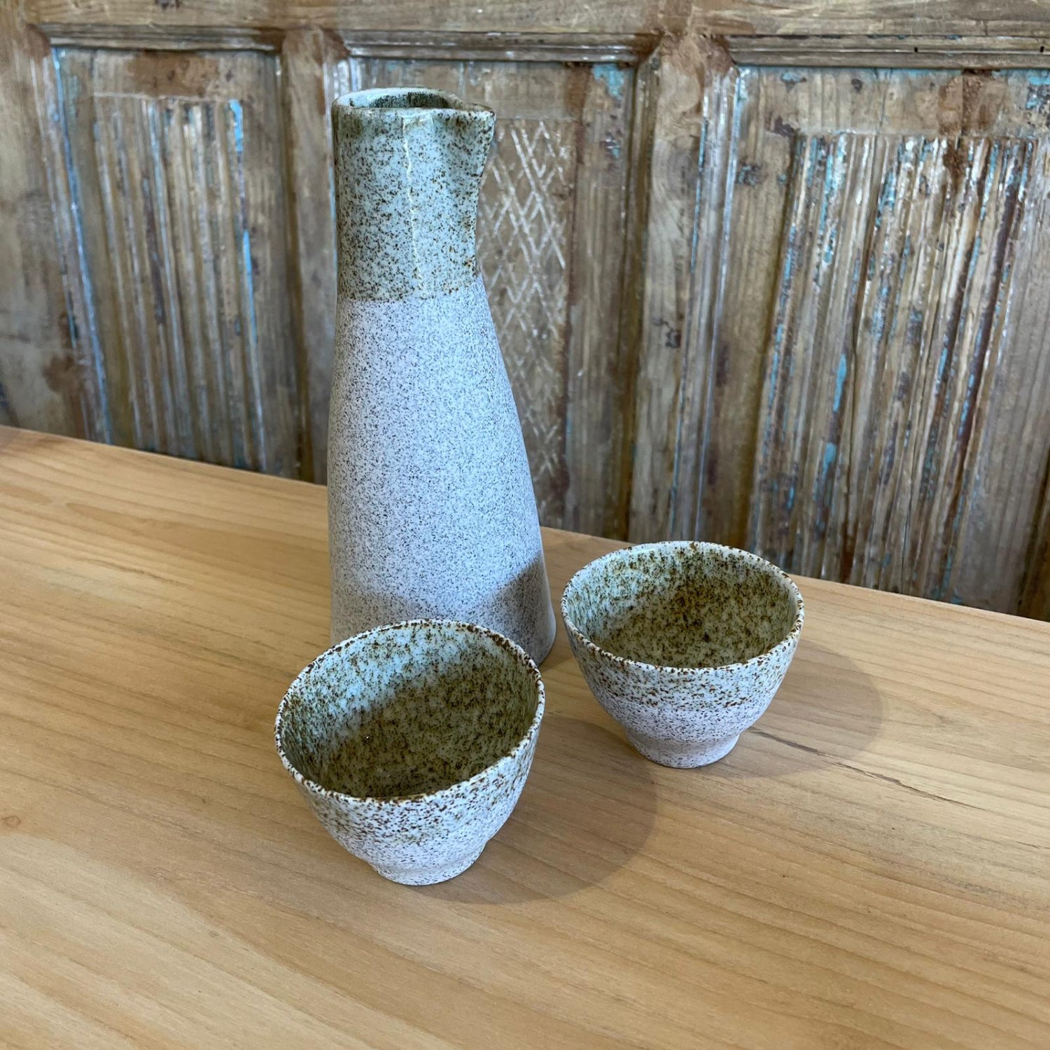 Porcelain Sake&#39; Jug Grey Fleck