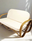 Caramel Pretzel Rattan Lounge Suite - 2 Seater | Cream