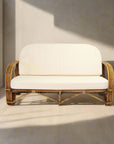 Caramel Pretzel Rattan Lounge Suite - 2 Seater | Cream