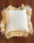 Raffia Fringe Cushion 50x50cm