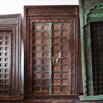 Indian Rajasthani Antique Framed Door #017 - 145x202cm