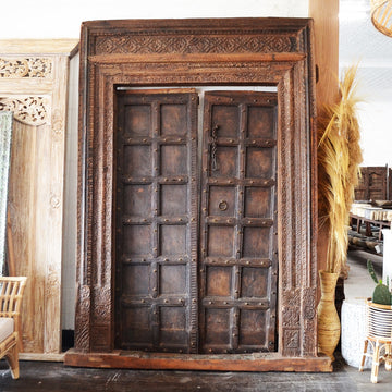 Indian Rajasthani Antique Framed Door #019 - 181x265cm
