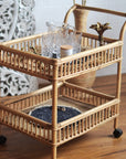 Alani Rattan Bar Cart - Natural