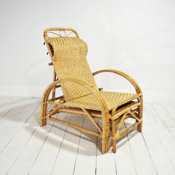 Rattan Pull Out Sun Lounger