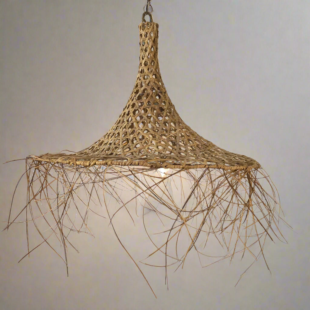 Rattan Fringe Pendant