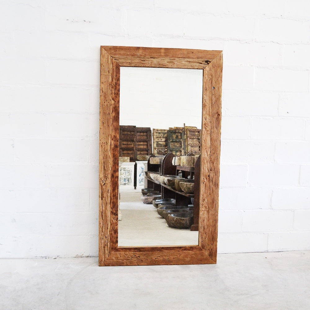 Raw Rustic Teak Full Length Mirror 100x180cm