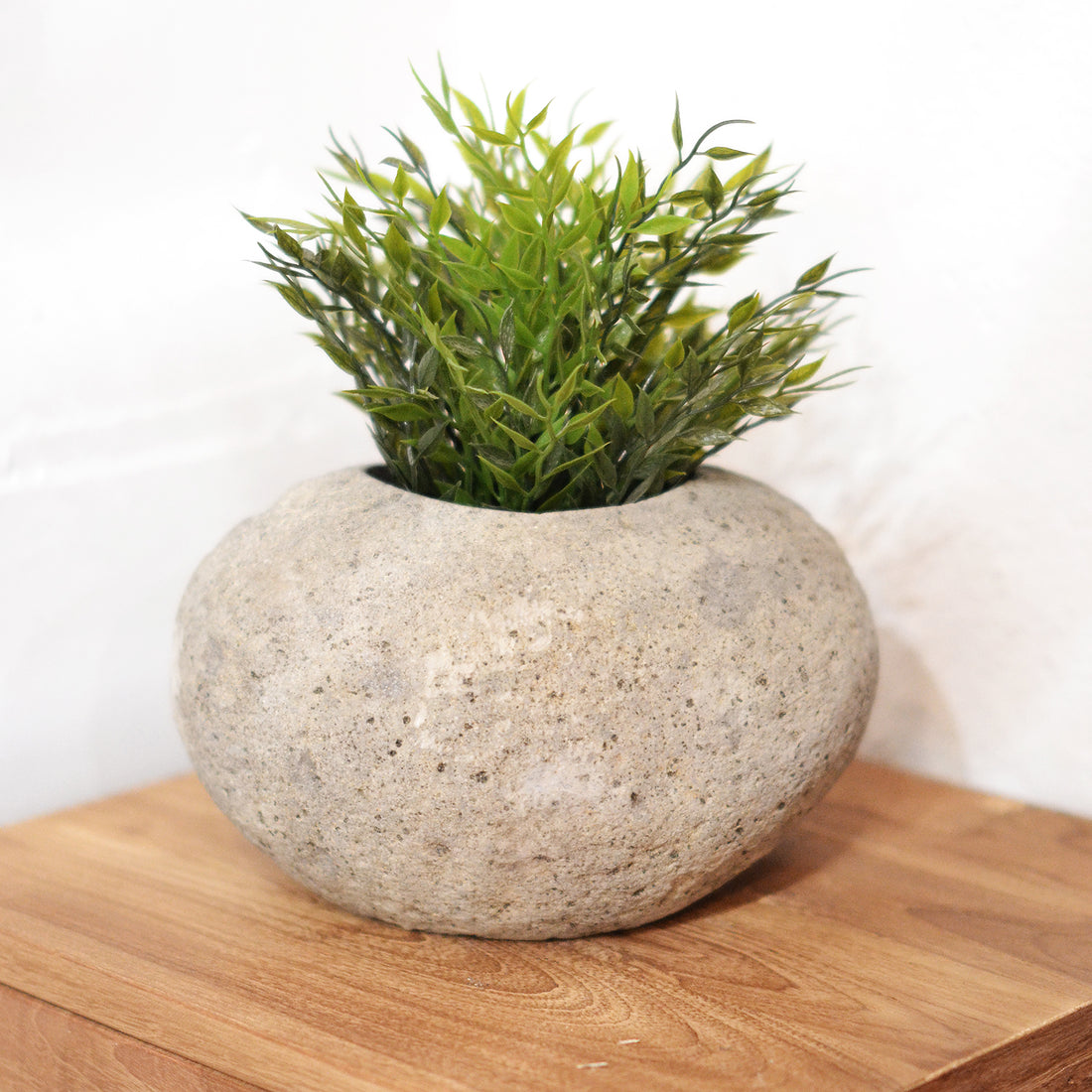 River Stone Pot Natural Rock Planter -  Israel