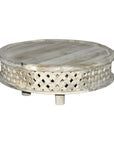 Round Indian Carved Coffee Table