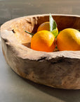 Round Rustic Teak Bowl 40cm