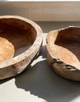 Round Rustic Teak Bowl 40cm