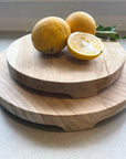 Round Rustic Teak Serving Board 40cm