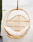 Natural Round Single Cane Hanging Chair