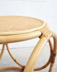 Round Woven Rattan Side Table