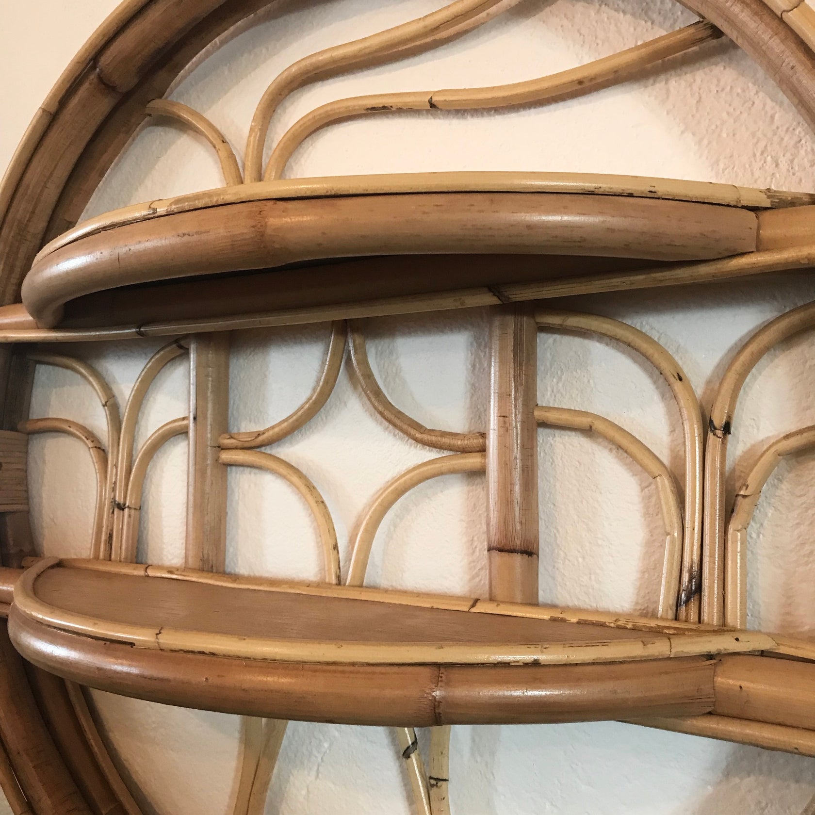 Small Round Rattan Shelf Paradise Living Co.