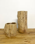 Rustic Teak Candle - Small 11x14cm