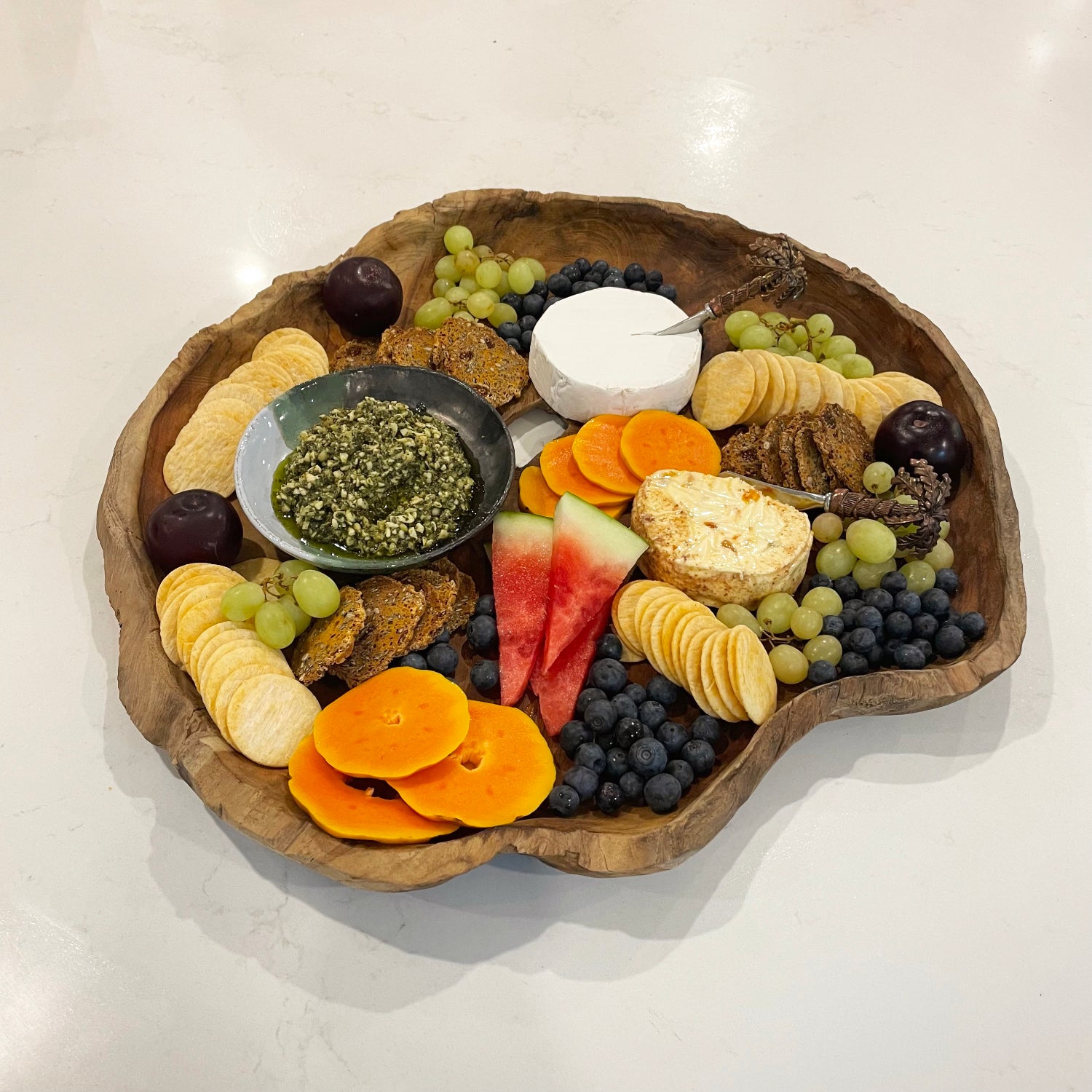 Large Rustic Teak Timber Platter Paradise Living Co.